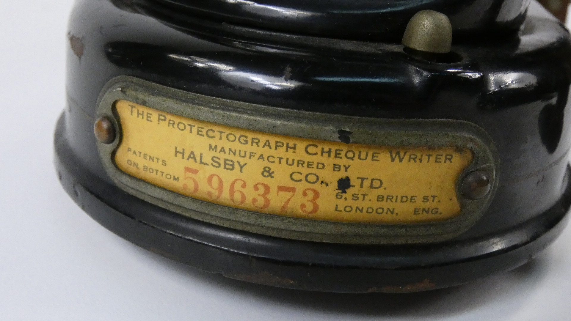 Imagen PROTECTOR DE CHEQUES HALSBY & Co. 1920 53698